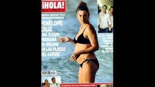 Penélope Cruz mostró su avanzado embarazo en playa caribeña