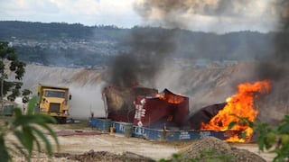 Maquinarias e insumos para minería ilegal fueron destruidos