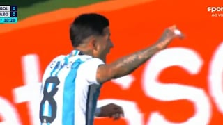 Argentina vs. Bolivia: Enzo Fernández marca el 1-0 tras centro de Ángel Di María| VIDEO