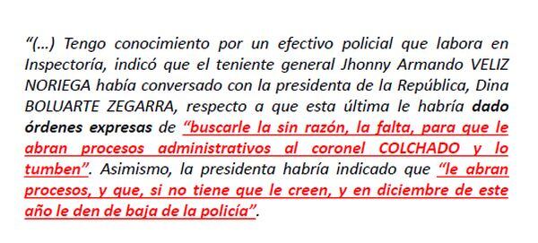 Declaración de un testigo protegido del Eficcop.