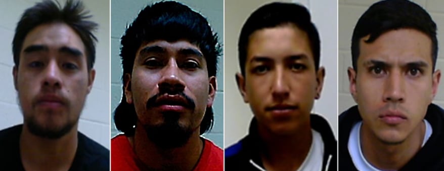 Franklin Norberto Bautista-Reyes, Joel Enrique Sandoval-Lopez, Joan Sebastian Castaneda-Lozada y Andres Pineda-Mogollon (Crédito: Department of Homeland Security)