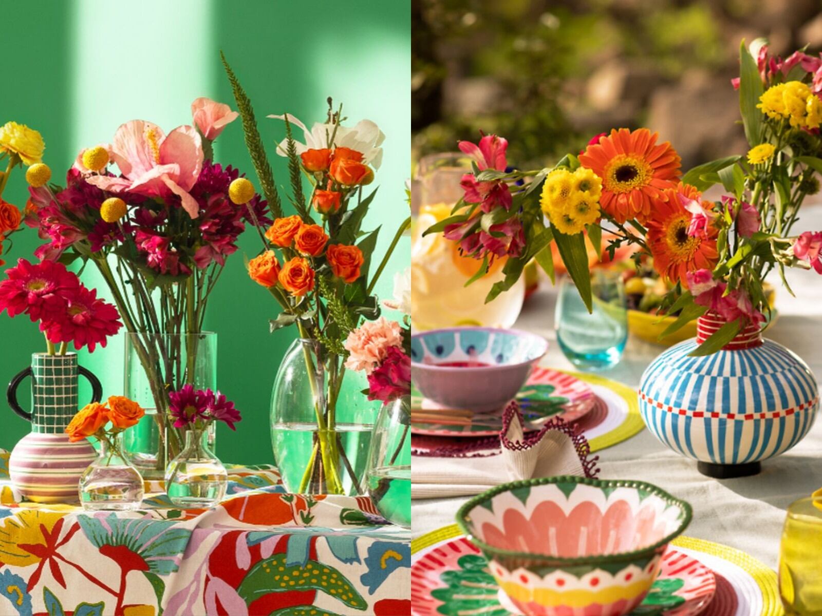 TRUCOS CASEROS | El verano es sinónimo de color, vida, y alegría y las flores pueden estar presentes en floreros así como en los estampados del menaje. (Foto: @casaideasperu / Instagram)