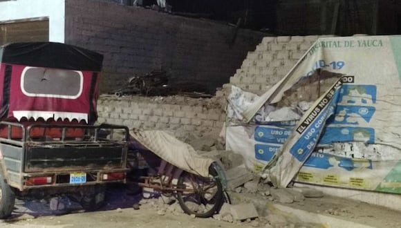Tras el sismo que azotó la media noche, Yauca sufrió algunos estragos que perjudicaron tanto a las viviendas como a los comercios de la localidad. Foto: COER