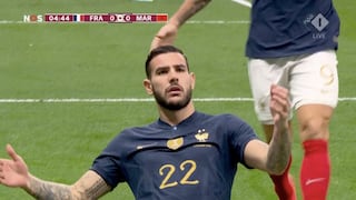 Theo Hernández marca el 1-0 de Francia vs. Marruecos en menos de 5 minutos | VIDEO