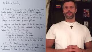 Leopoldo López ratificó huelga de hambre con esta carta