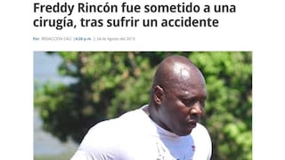 Ex mundialista Freddy Rincón sufrió fracturas al volcar su automóvil