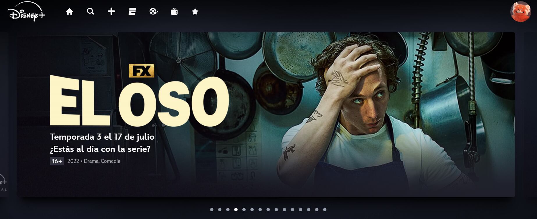 "El Oso", de FX, se podrá ver por Disney+.