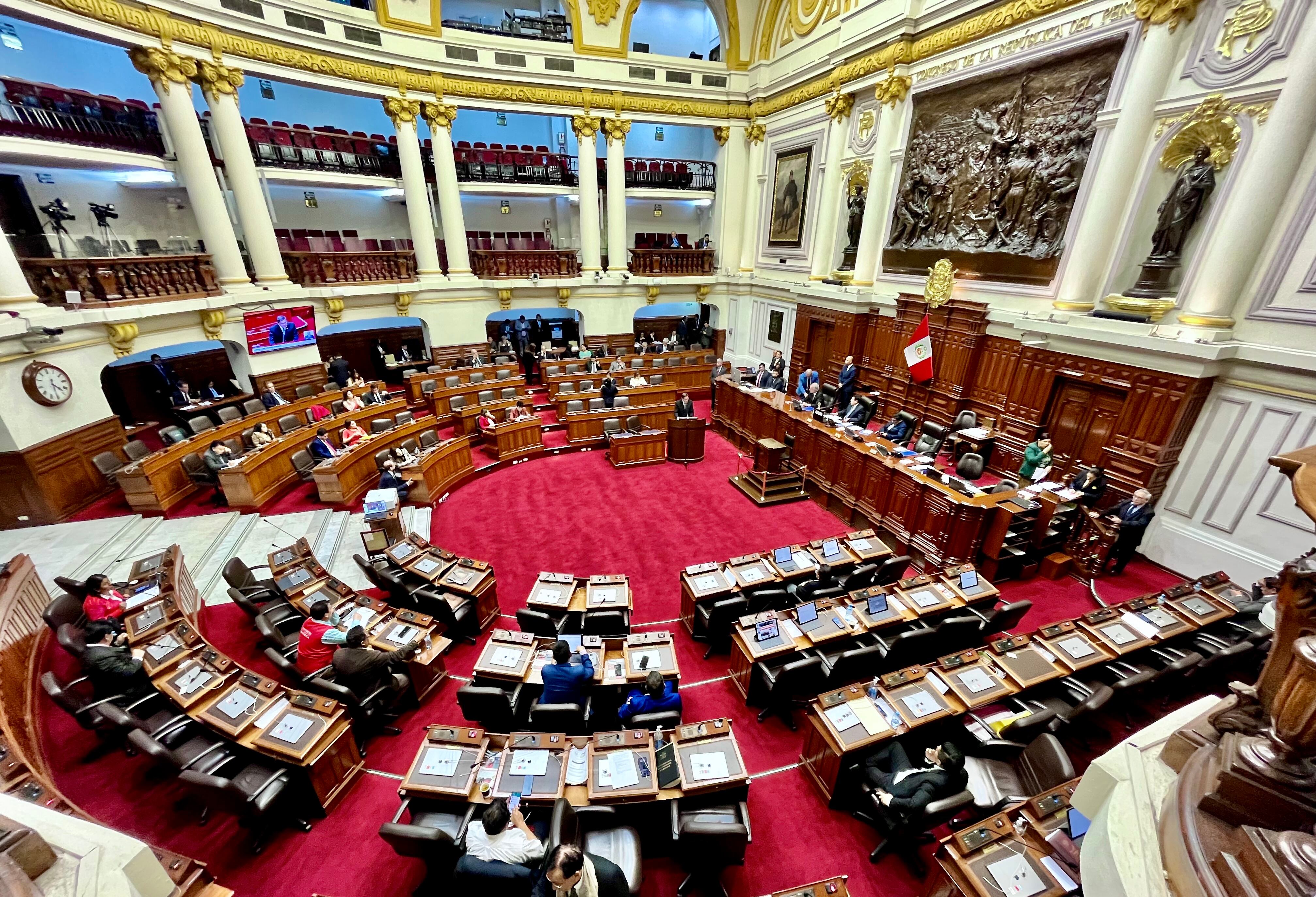 Durante el Pleno, se debatió el dictamen recaído en el proyecto de ley 3464/2022-CR. (Foto: Congreso de la República)
