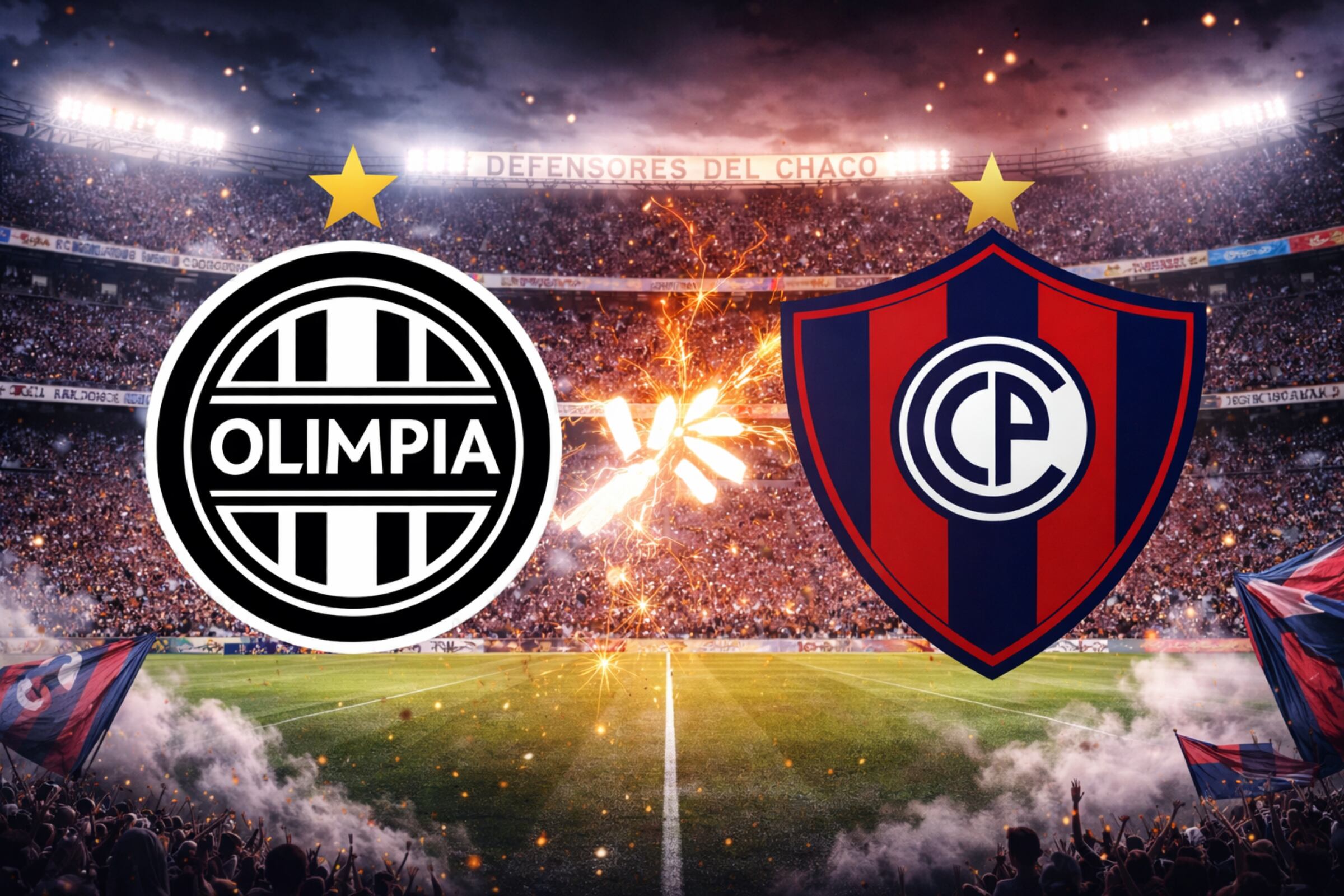 Consulta dónde ver el partido de Olimpia vs. Cerro Porteño en vivo, este domingo 19 de abril, desde el Defensores del Chaco, por el Superclásico de Paraguay 2026. (Foto: Imagen creada por El Comercio MAG utilizando la IA de Chat GPT)