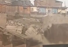 Huaycán: muro de contención colapsa y menores logran huir a tiempo