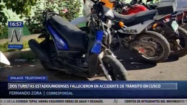 Cusco: turistas a bordo de una moto fallecieron tras impactar contra un bus en Sacsayhuamán | VIDEO