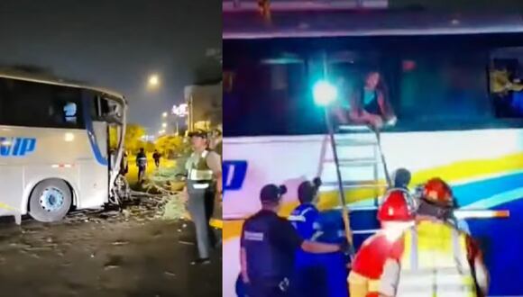 Accidente se reportó la noche del sábado. Foto: composición EC/captura TV Perú