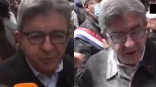 Francia: arrojan harina a líder izquierdista durante protesta en París | VIDEO