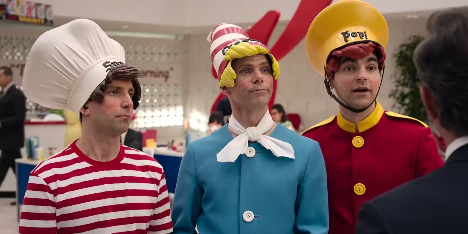 Kyle Mooney, Mikey Day y Drew Tarver como Snap, Crackle y Pop (Foto: Netflix)