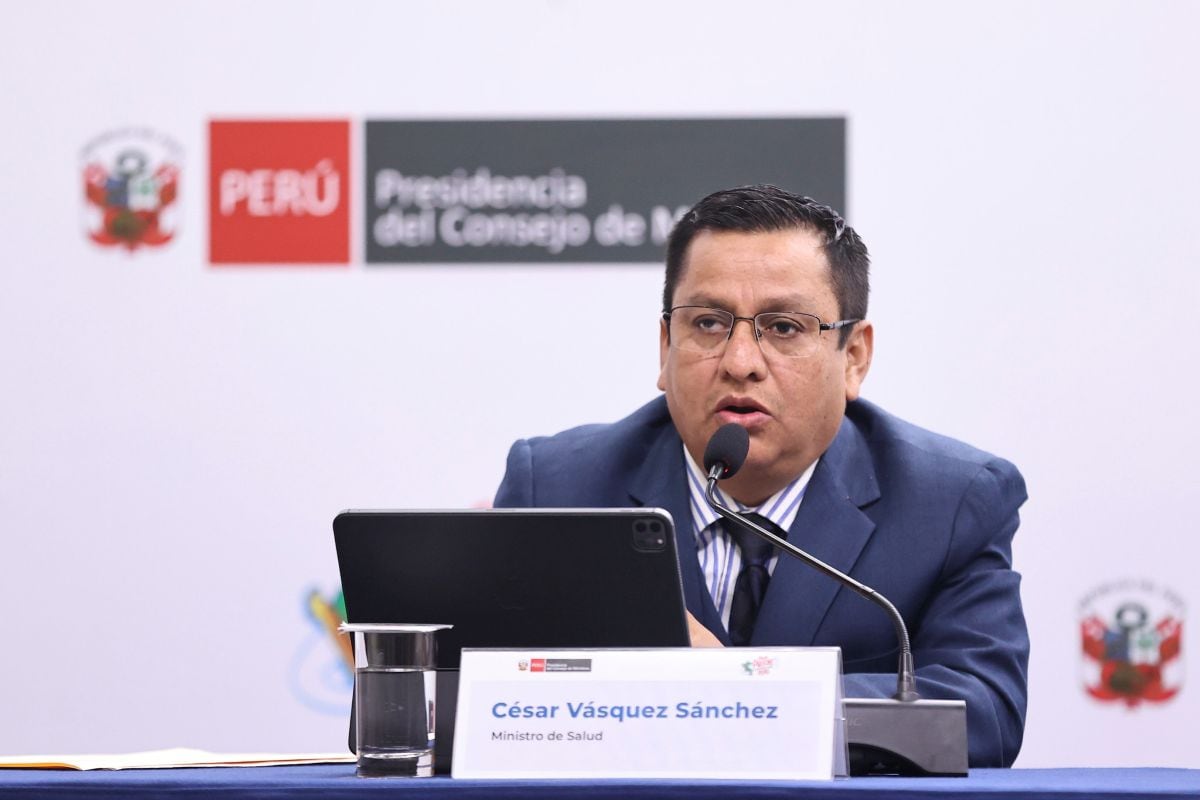 El ministro César Vásquez volvió a insistir en la teoría de la inteligencia artificial en el caso de los audios que involucran al jefe del Gabinete Ministerial, Eduardo Arana, y al titular de Justicia, Juan José Santiváñez. (Foto: PCM)