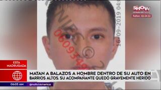 Cercado de Lima: matan a balazos a hombre dentro de vehículo en Barrios Altos