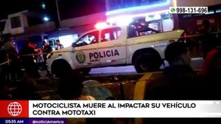 Villa El Salvador: motociclista impacta contra mototaxi y pierde la vida | VIDEO