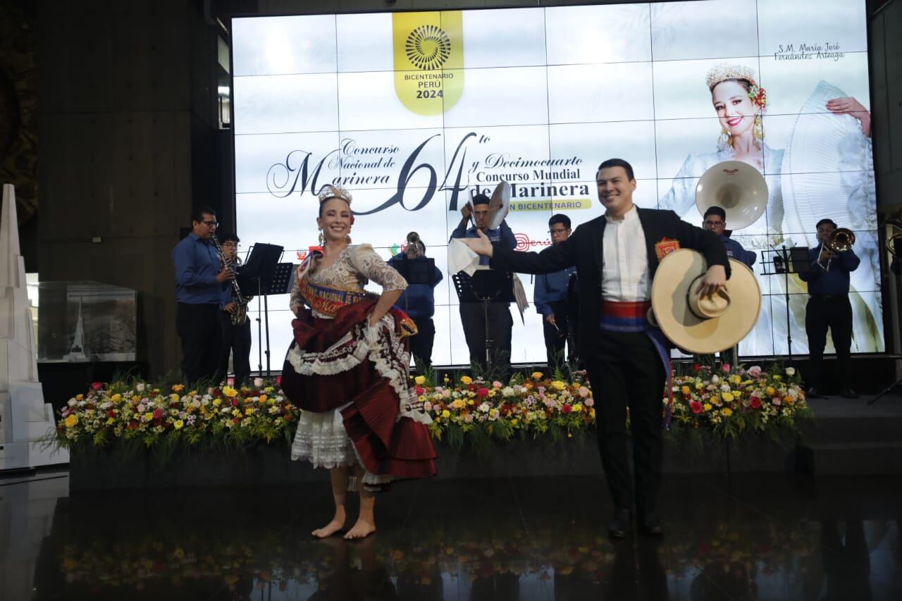 El lanzamiento del Concurso Nacional de Marinera Edición Bicentenario 2024 se llevó a cabo en el Ministerio de Cultura. (Foto: Britanie Arroyo / @photo.gec)