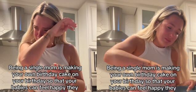Madre de Florida rompe en llanto mientras prepara su pastel de cumpleaños: “Estoy cansada”