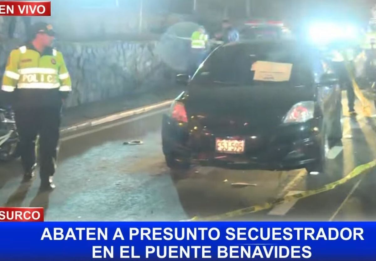 Policía del Grupo Terna abatió a delincuente que intentó asaltarlo en un falso taxi colectivo en Surco, en la Panamericana Sur. (Foto: 24 Horas)