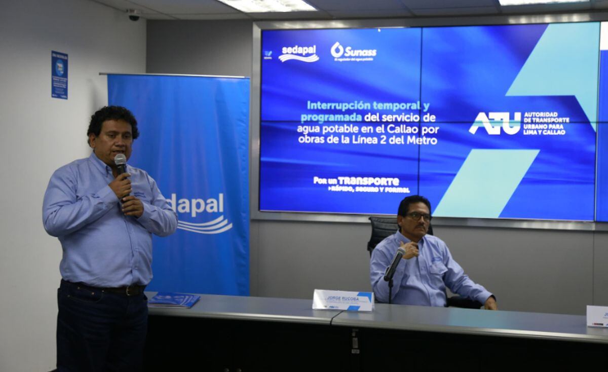 Sedapal y la ATU informaron sobre un corte de agua temporal en el Callao por obras de construcción de la Línea 2 del Metro de Lima y Callao | Foto: Sedapal