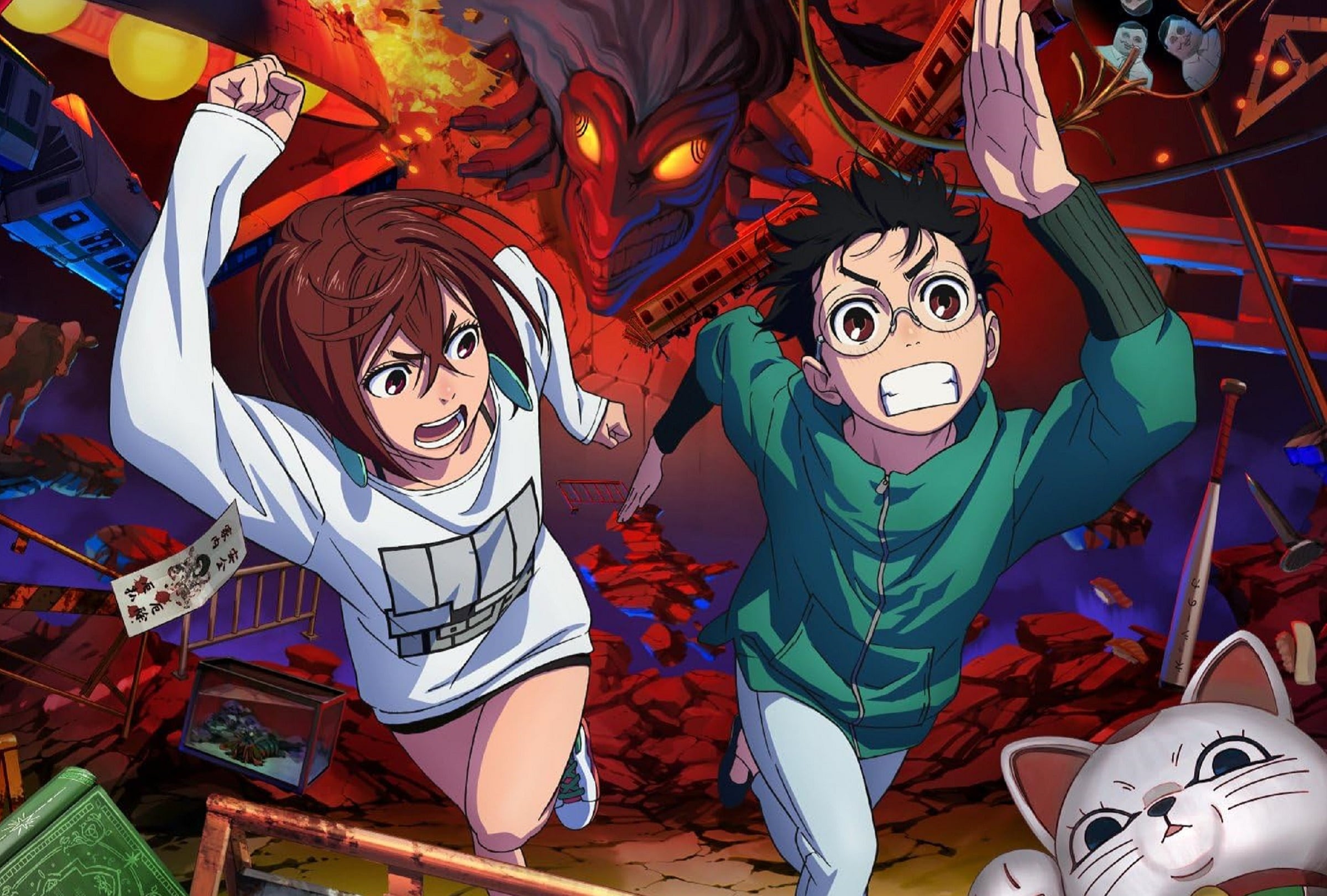 Momo Ayase y Ken 'Okarun' Takakura intentan demostrar que tienen razón en el anime "Dandadan" (Foto: Muse Communication)