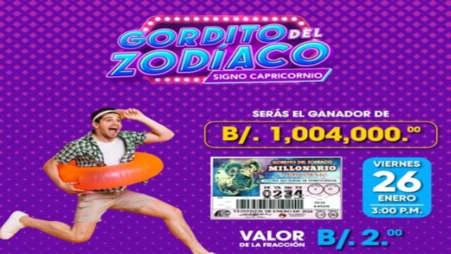 Lotería Nacional de Panamá: resultados del Gordito del Zodiaco de hoy, viernes 26 de enero