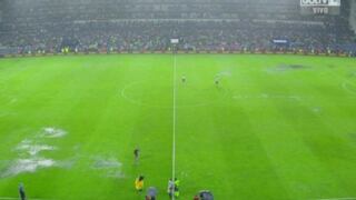 El encuentro entre Emelec vs. Independiente del Valle queda paralizado por la incesante lluvia