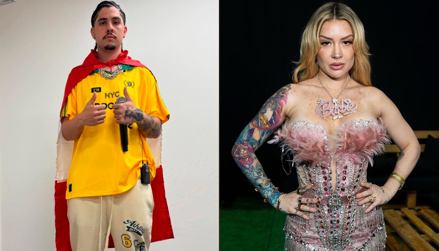 ¿Novio de Leslie Shaw le dio indirecta a ‘Chechito’? Pareja de la cantante publicó esta historia de Instagram con particular mensaje: “La cara yo te exploto” | Composición EC: @elprefe_ / @leslieshaw