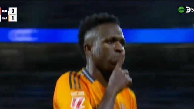 Desde el punto penal: Vinícius Jr. adelanta 1-0 a Real Madrid sobre Real Sociedad por LaLiga | VIDEO
