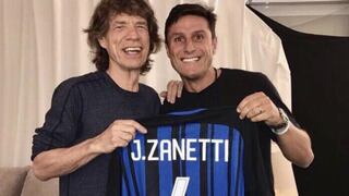 Javier Zanetti se encontró con Mick Jagger en Italia