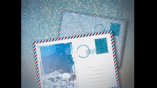 Cuatro postales con nieve