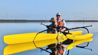 La perrita que fue hallada en una isla desierta tras huir de los fuegos artificiales del 4 de julio