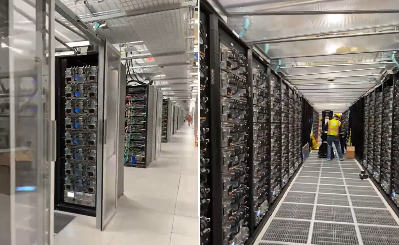 La supercomputadora está compuesta por torres de servidores de alta capacidad. (Foto: x.com)