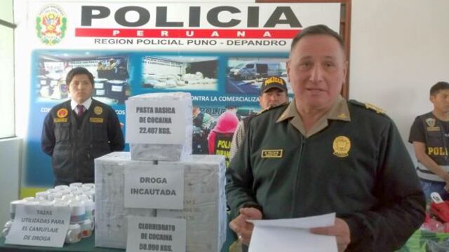 Decomisan más de 72 kilos de droga en Puno