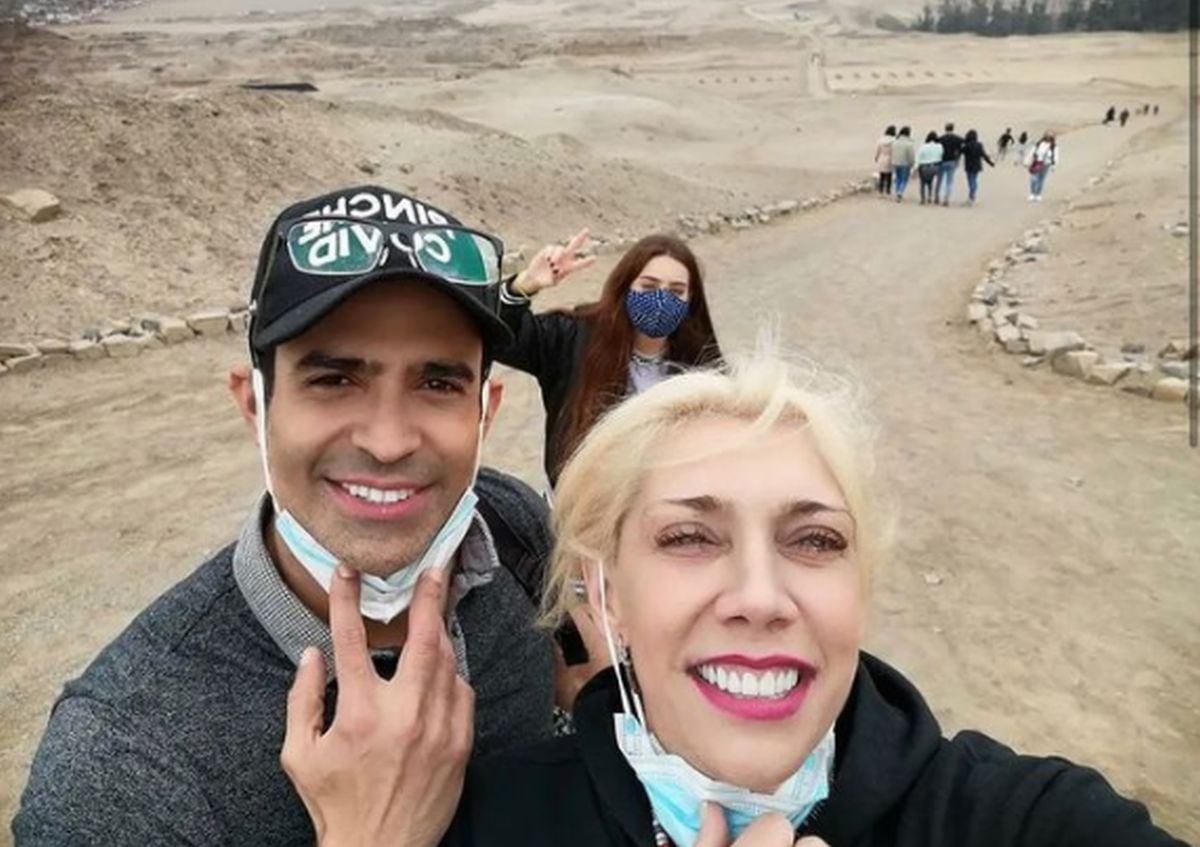 Cynthia Klitbo y Juan Vidal haciendo turismo en Perú (Cynthia Klitbo / Instagram)