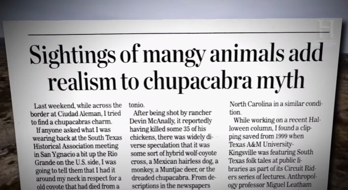 En los años 90 y 2000 se informó sobre el chupacabras (Foto: History latinoamérica/YouTube)