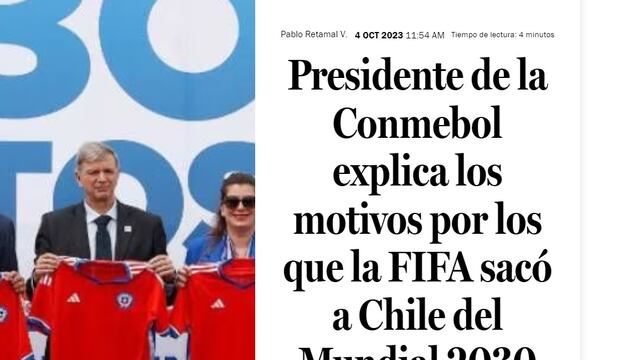 Cómo reaccionó la prensa chilena luego que su país no sea considerado como sede del Mundial 2030