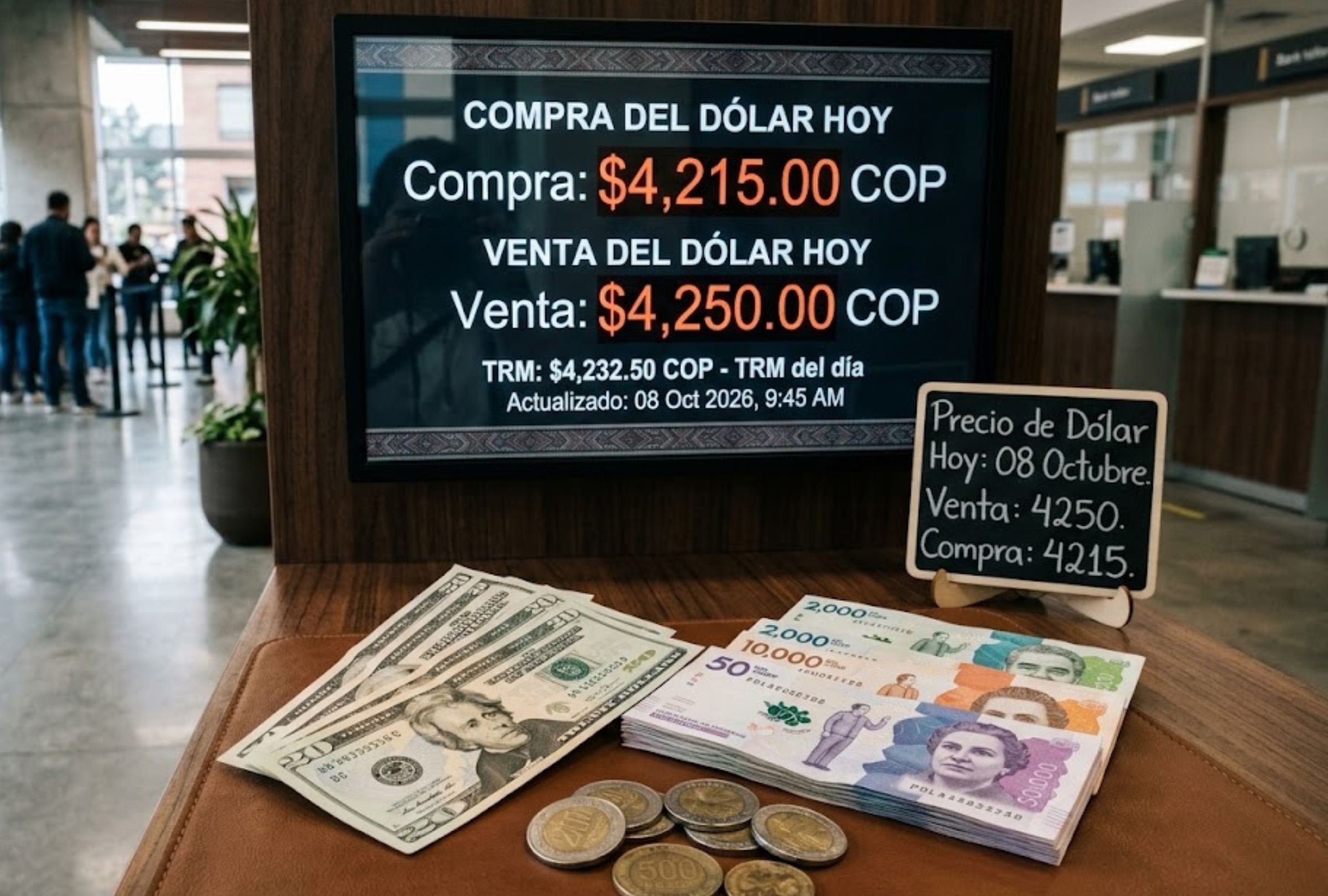 Precio del dólar en Colombia hoy, 8 de octubre de 2026: TRM, compra y venta
