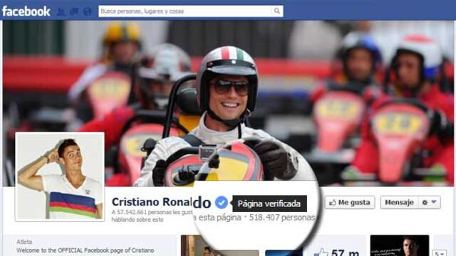 Facebook verifica las páginas de las celebridades