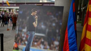 Imágenes del homenaje del Barcelona a Vilanova en el Camp Nou