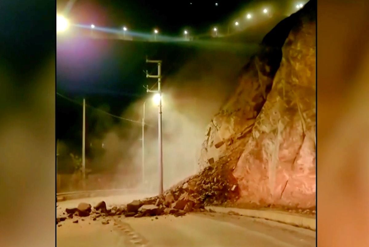 Las piedras que aún permanecen en los cerros muestran rajaduras visibles. Foto: América Noticias