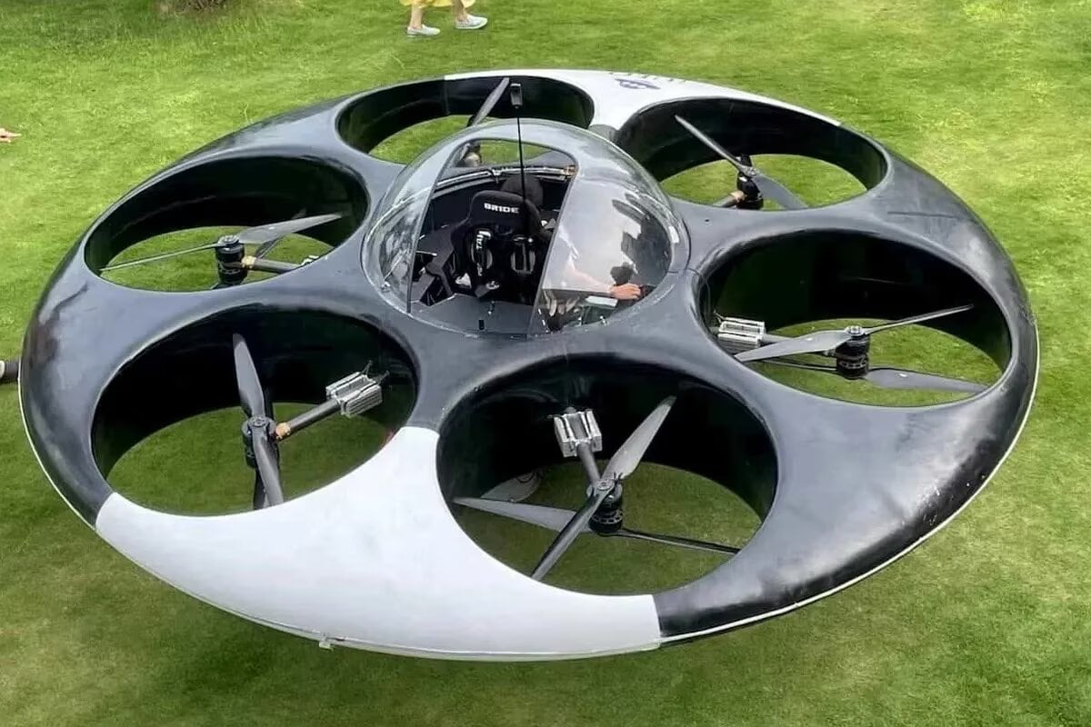 China crea el primer "platillo volador" capaz de transportar una persona. (Foto: La Nación)