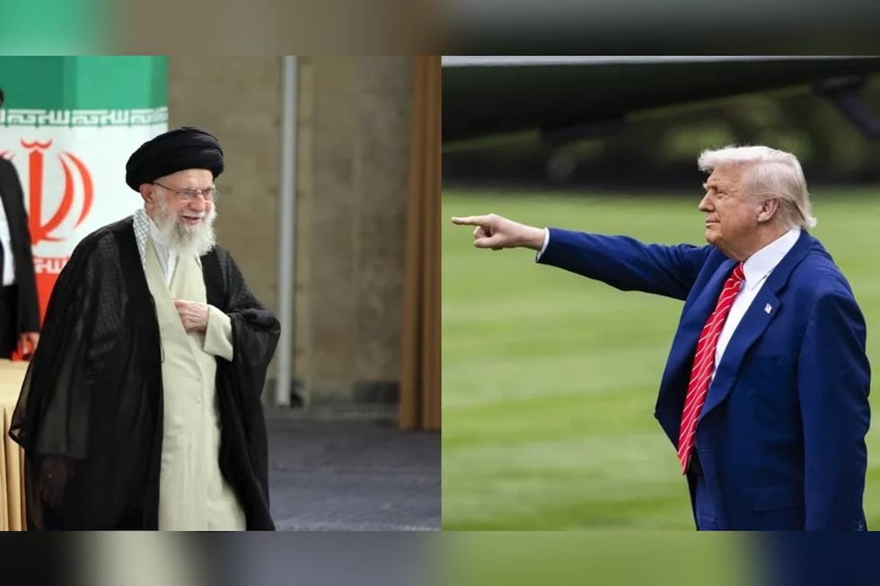 Combo de fotografías de archivo del líder supremo de Irán, Ali Jameneí (i), y el presidente de Estados Unidos, Donald Trump (d). Foto: EFE/STR/Jim Lo Scalzo