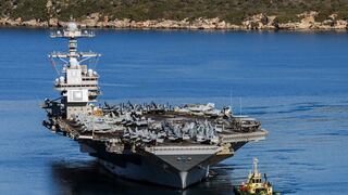 Incendio en lavandería del portaaviones Gerald R. Ford en el Medio Oriente deja dos heridos