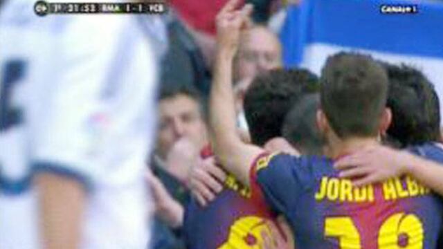 Jordi Alba y una polémica celebración del gol de Messi
