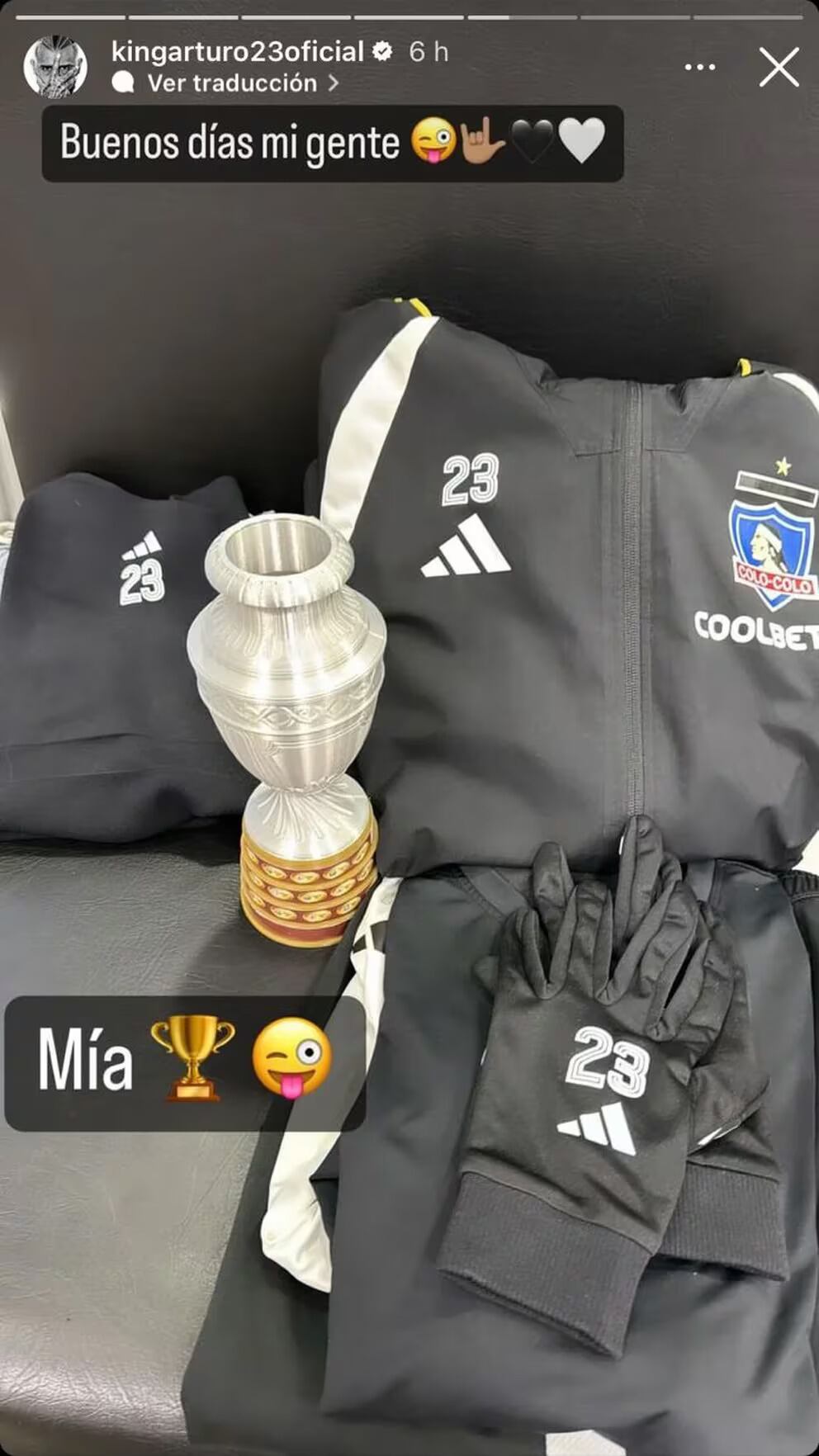 Esta fue la historia que publicó Arturo Vidal en Instagram.