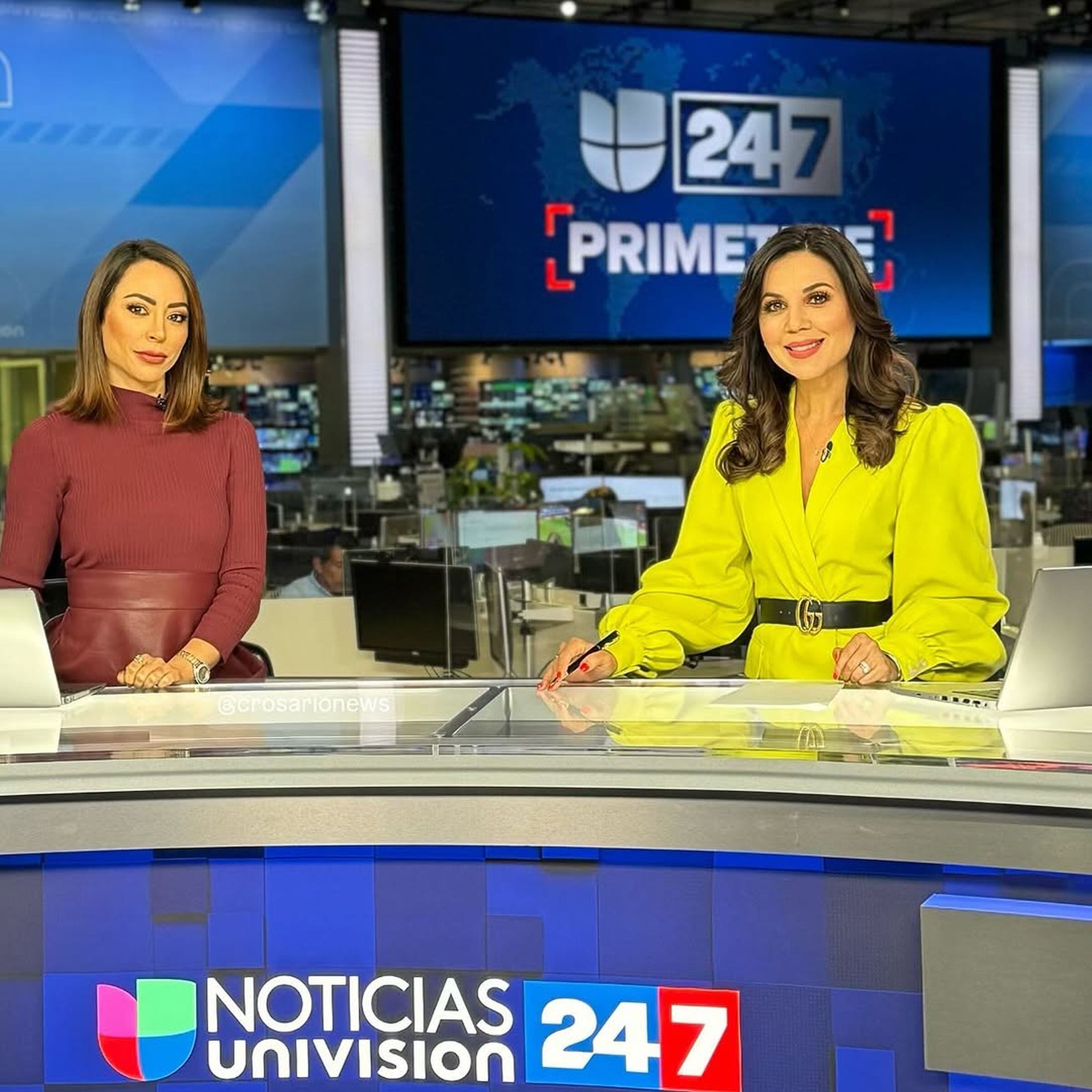 Carolina Rosario y Aylen Del Toro fue la primera dupla femenina de noticias de Univision en el horario estelar (Foto: Instagram)