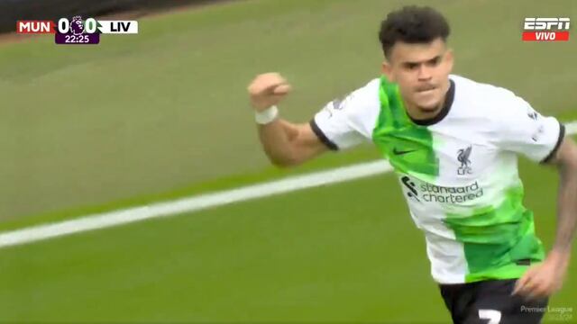 Gol de Luis Díaz hoy en el 1-0 de Liverpool vs. Manchester United por Premier League | VIDEO