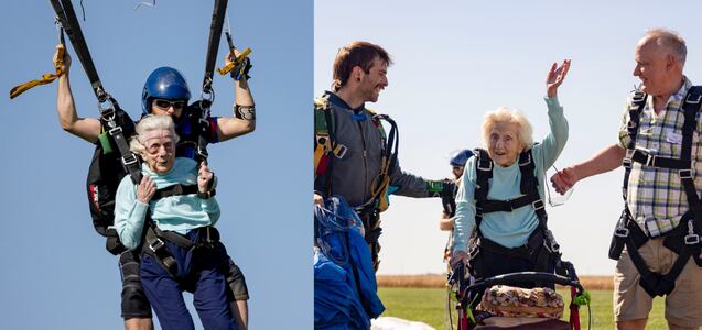 Impuso nuevo récord mundial saltando en paracaídas a los 104 años y murió días después
